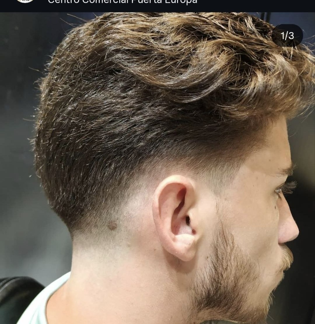 Quiff con fade